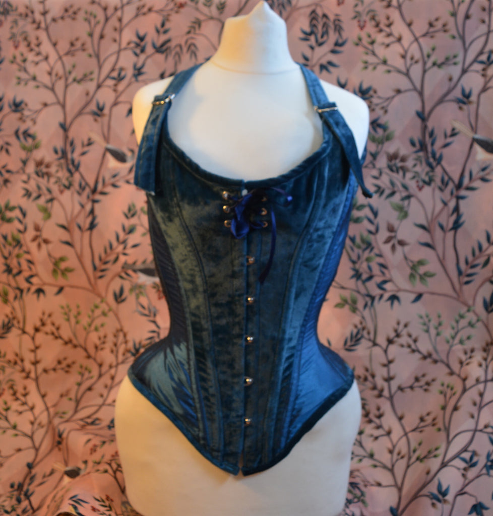 The Antoinette Corset in Powder Blue Silk Dupioni – Louise New York